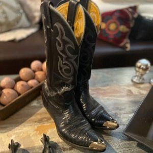 Nocana Black embroidered cowboy boots 7B
